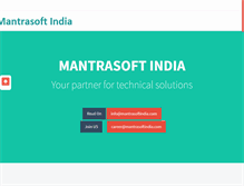 Tablet Screenshot of mantrasoftindia.com